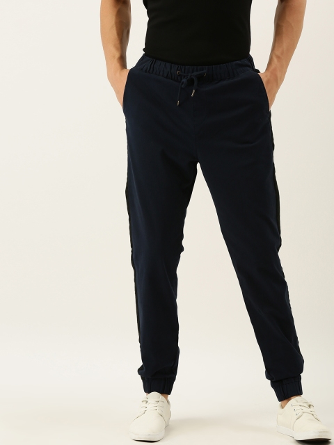 

ether Men Navy Blue Slim Fit Solid Joggers