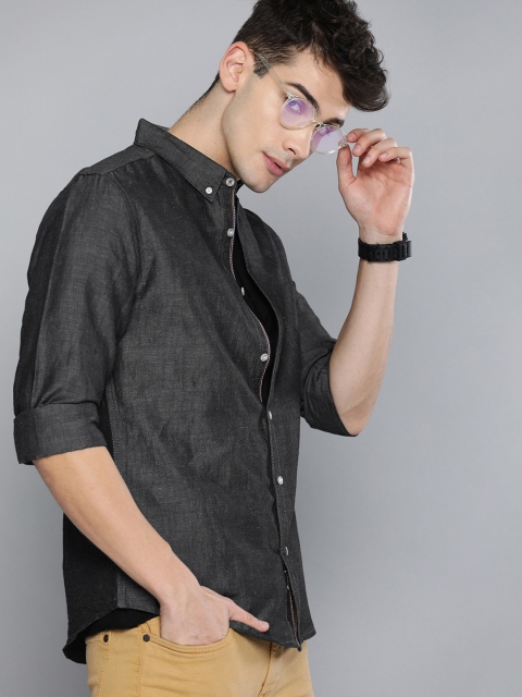 

Harvard Men Grey Regular Fit Solid Casual Shirt