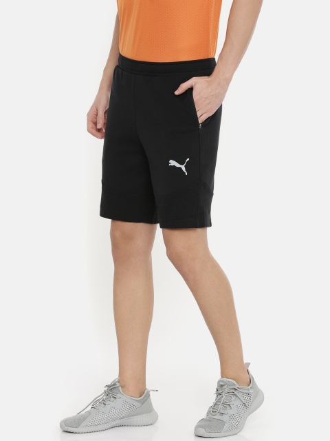 

Puma Men Black Solid Regular Fit DryCell Evostripe Sports Shorts