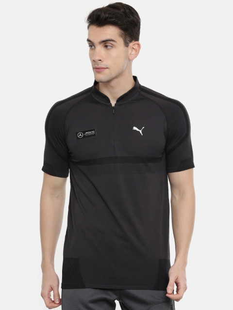 

PUMA Motorsport Men Black Solid EVOKNIT High Neck T-shirt