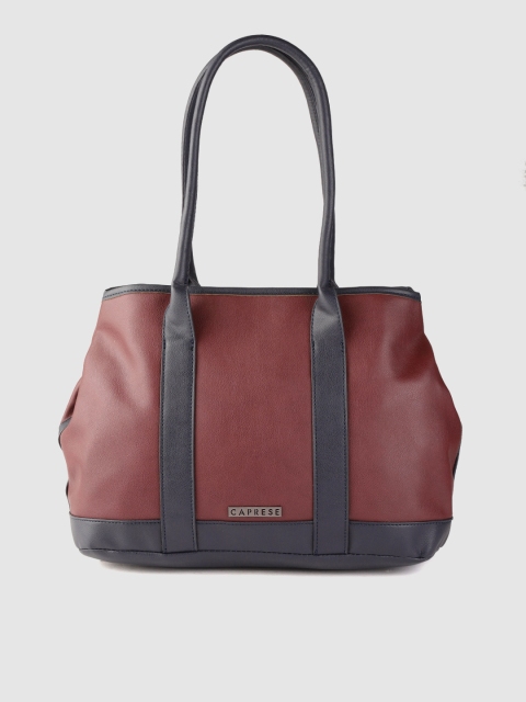 

Caprese Burgundy & Navy Structured Shoulder Bag