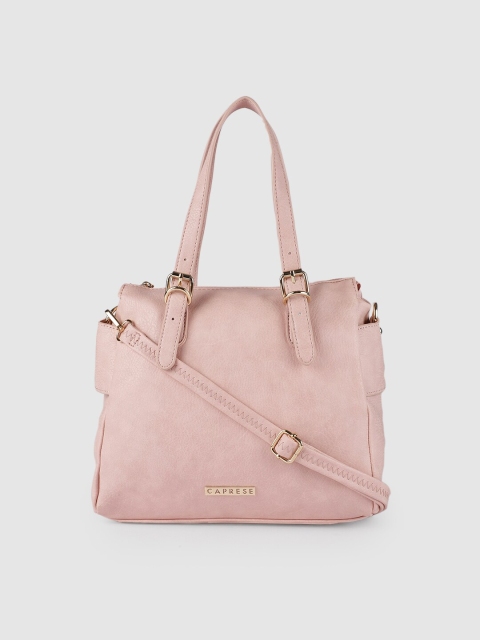 

Caprese Pink Solid Handheld Bag