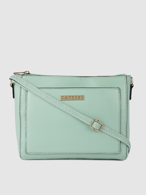 

Caprese Mint Green Solid Sling Bag