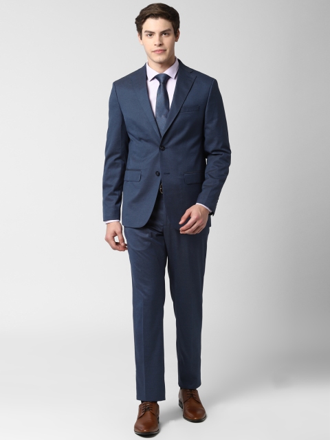 

Peter England Men Blue Solid Single-Breasted Slim Fit Suit