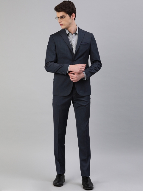 

Peter England Men Navy Blue Solid Neo-Slim Fit Single-Breasted Formal Suit