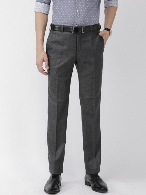 

Raymond Men Charcoal Grey Slim Fit Solid Formal Trousers