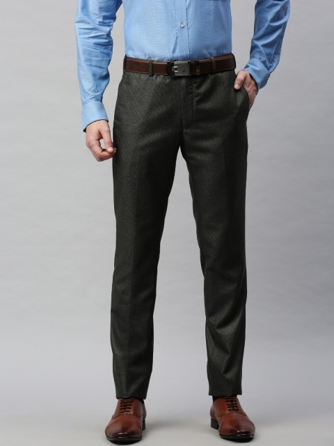 

Raymond Men Charcoal Grey Slim Fit Solid Formal Trousers
