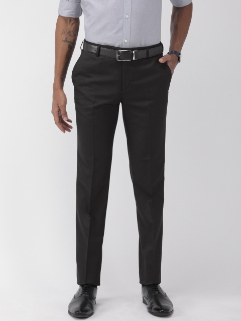 

Raymond Men Black Slim Fit Solid Formal Trousers