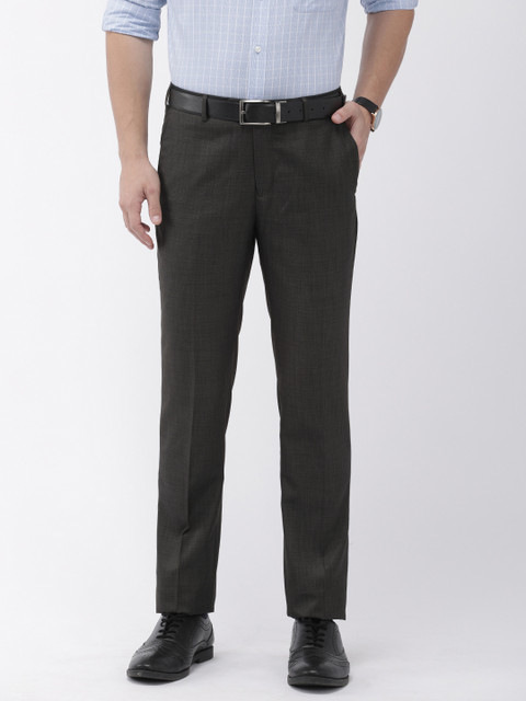 

Raymond Men Black Slim Fit Solid Formal Trousers