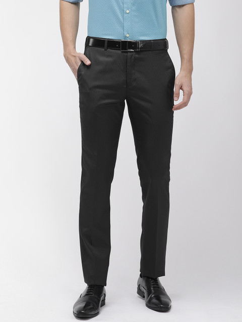 

Raymond Men Charcoal Grey Slim Fit Solid Formal Trousers