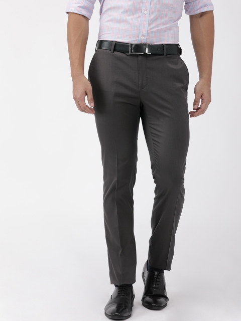 

Raymond Men Charcoal Grey Slim Fit Solid Formal Trousers
