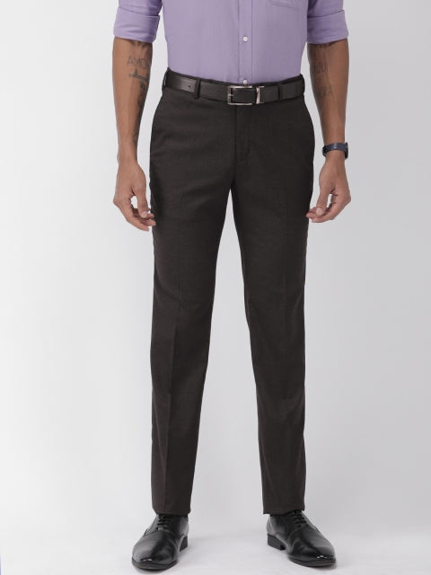 

Raymond Men Black Slim Fit Solid Formal Trousers