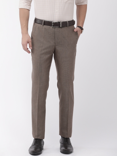 

Raymond Men Brown Slim Fit Solid Formal Trousers