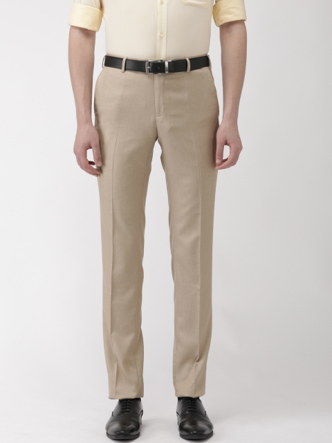 

Raymond Men Beige Slim Fit Solid Formal Trousers