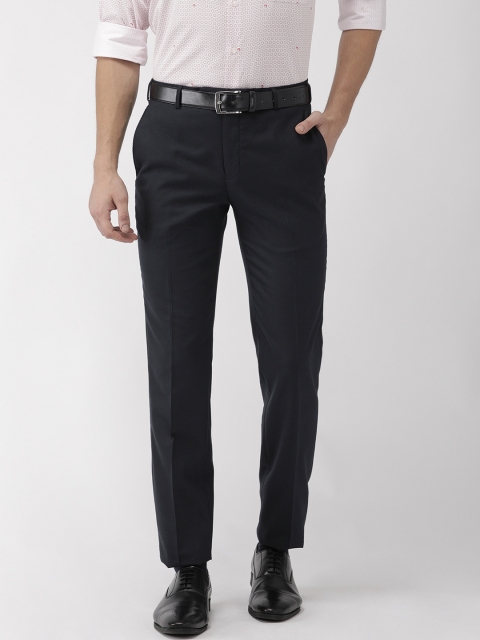 

Raymond Men Navy Blue Slim Fit Solid Formal Trousers