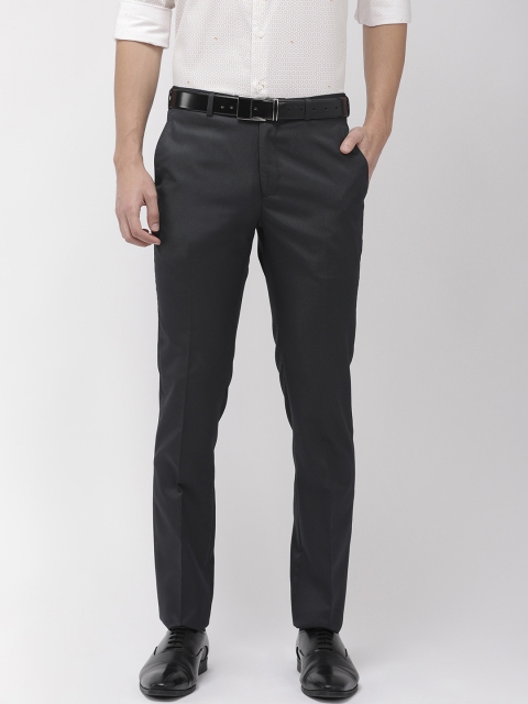 

Raymond Men Navy Blue Slim Fit Solid Formal Trousers
