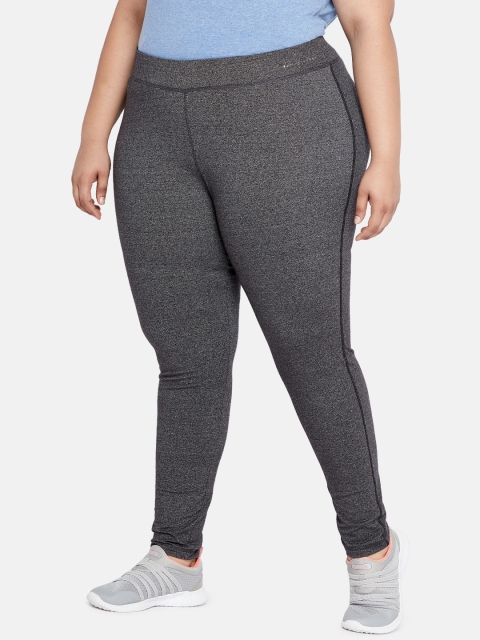 

aLL Women Charcoal Grey Melange Solid Tights