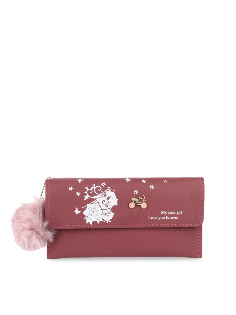 

LONDON FASHION hob Women Mauve Printed Two Fold Wallet