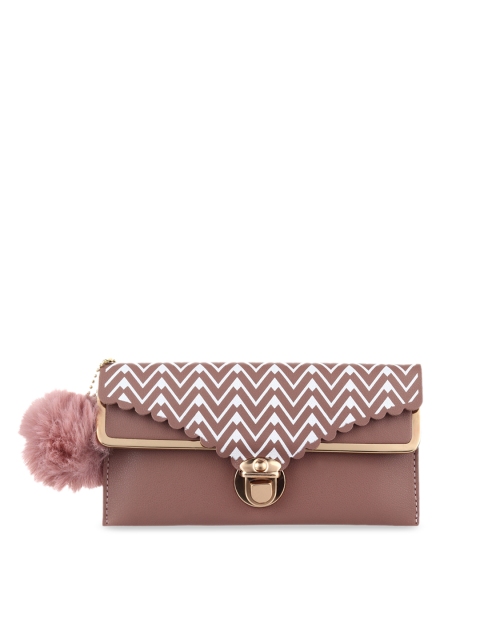 

LONDON FASHION hob Brown & White Printed Clutch