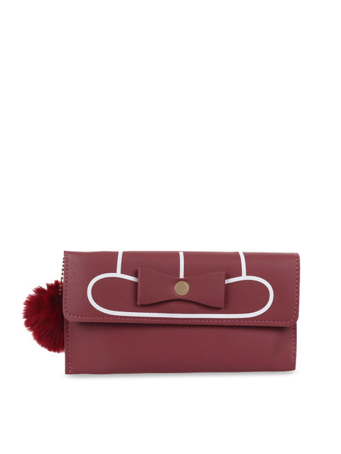 

LONDON FASHION hob Women Maroon Printed Two Fold Wallet