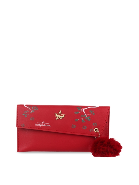 

LONDON FASHION hob Women Red Printed Two Fold Wallet