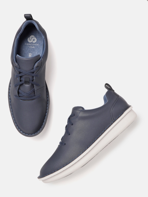 

Clarks Men Navy Blue Solid Sneakers