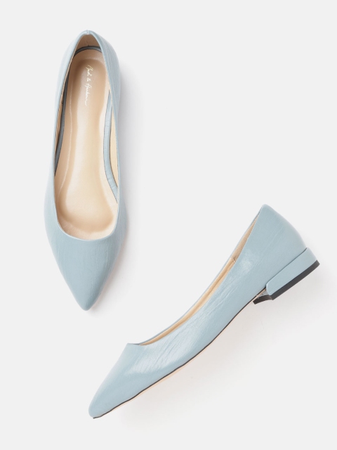 

Mast & Harbour Women Blue Solid Ballerinas