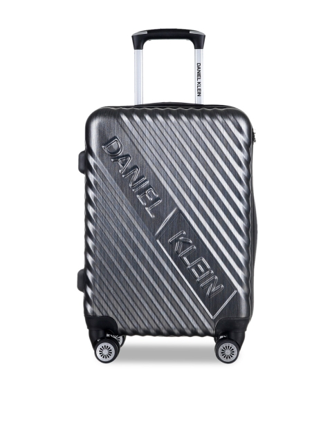

Daniel Klein Unisex Grey Textured Cabin Trolley Suitcase