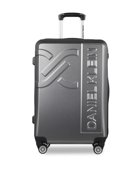 

Daniel Klein Unisex Grey Solid Large Trolley Suitcase