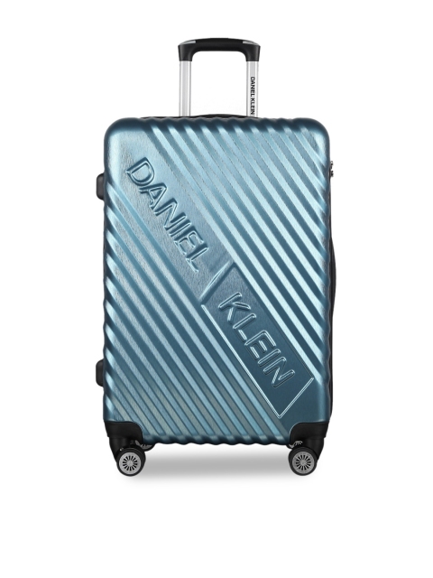 

Daniel Klein Unisex Blue Textured Cabin Trolley Suitcase
