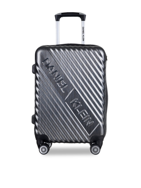 

Daniel Klein Unisex Grey Solid Medium Trolley Suitcase