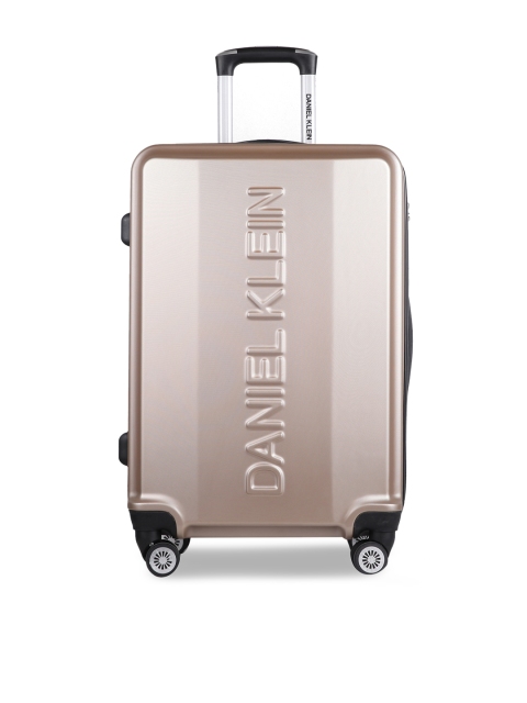 

Daniel Klein Unisex Rose Gold-Toned Solid Medium Trolley Suitcase