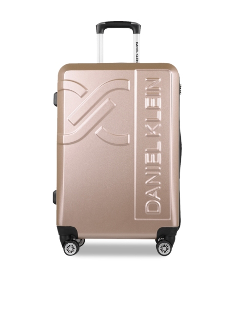 

Daniel Klein Unisex Rose Gold-Toned Solid 360 Degree Cabin Trolley Suitcase