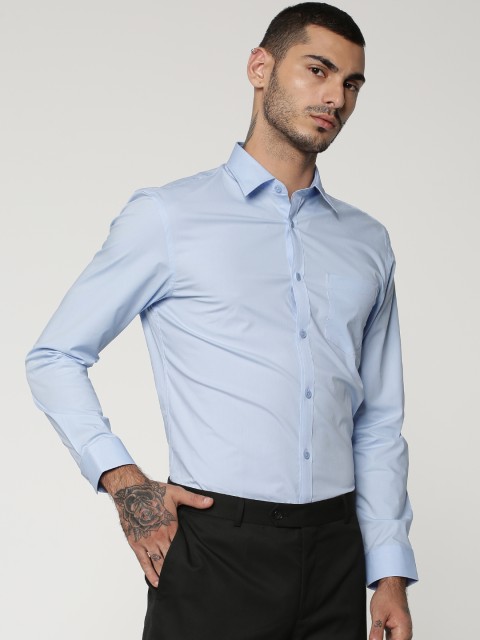 

Jack & Jones Men Blue Slim Fit Solid Formal Shirt