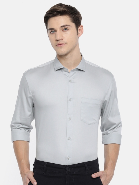 

Jack & Jones Men Grey Regular Fit Solid Casual Shirt