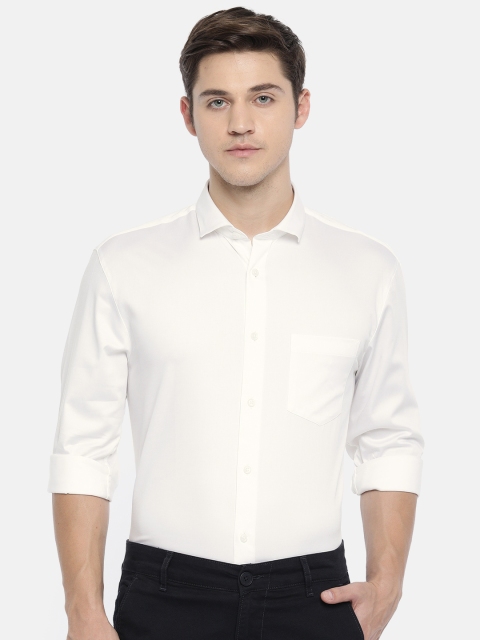 

Jack & Jones Men White Regular Fit Solid Casual Shirt