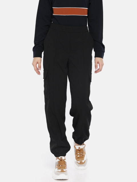 

ONLY Women Black Regular Fit Solid Joggers