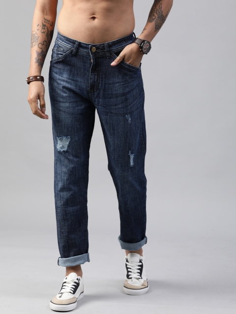 

Roadster Men Blue Slim Tapered Fit Mid-Rise Mildly Distressed Stretchable Jeans