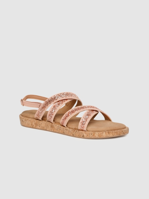 

Inc 5 Women Pink Embellished Open Toe Flats