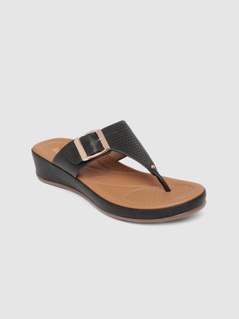 

Inc 5 Women Black Solid Open Toe Flats
