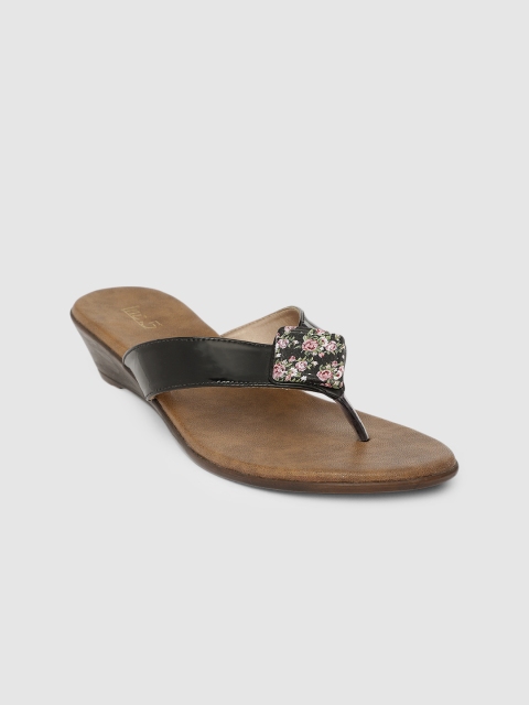 

Inc 5 Women Black Printed Open Toe Flats