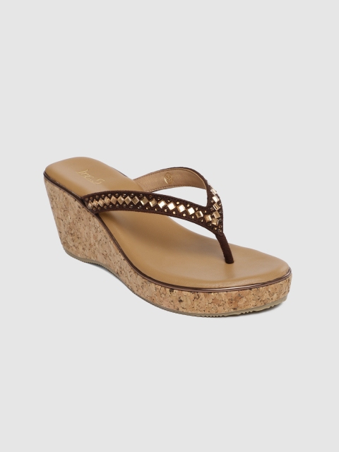 

Inc 5 Women Brown Embellished Wedges
