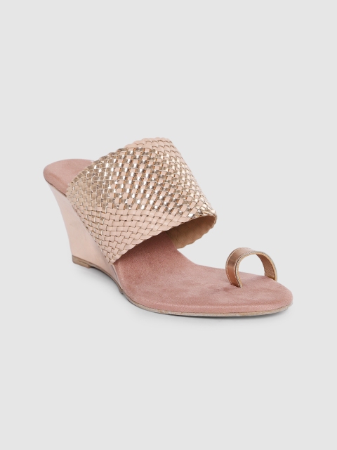 

Inc 5 Women Peach Coloured Textured Wedges