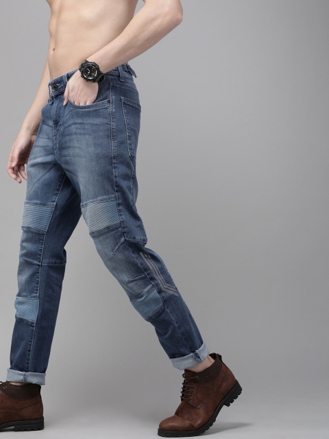 

Roadster Men Blue Biker Fit Mid-Rise Mildly Distressed Stretchable Jeans