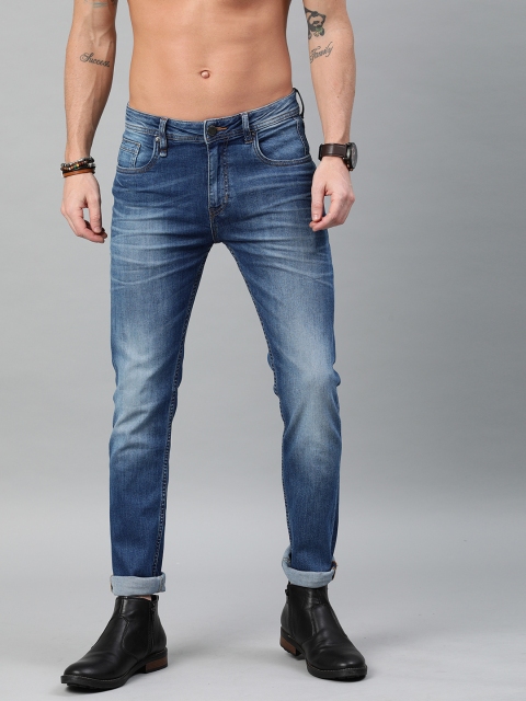 

The Roadster Lifestyle Co Men Blue Skinny Fit Mid-Rise Clean Look Stretchable Jeans