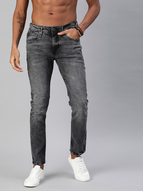 

The Roadster Lifestyle Co Men Black Skinny Fit Mid-Rise Clean Look Stretchable Jeans