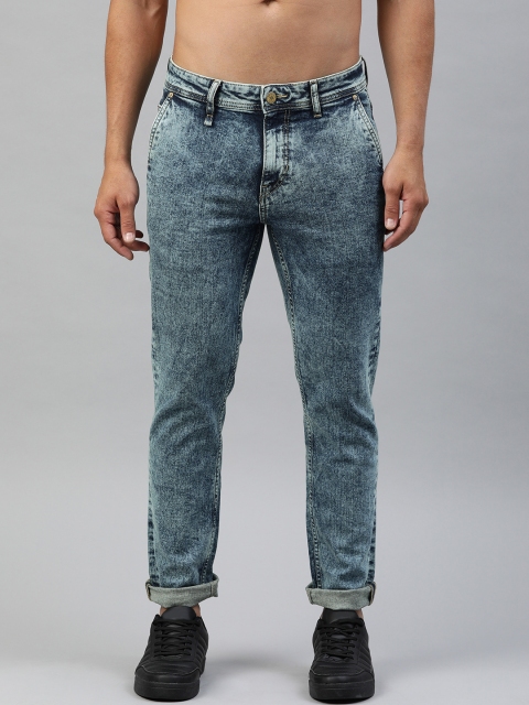 

Roadster Men Blue Slim Tapered Fit Mid-Rise Clean Look Stretchable Acid Wash Jeans