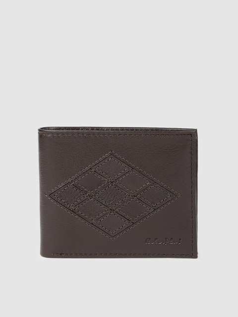 

ColorPlus Men Brown Solid Two Fold Leather Wallet