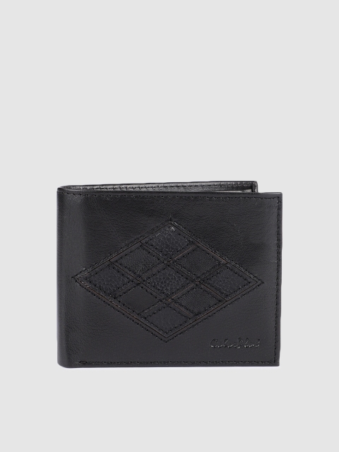 

ColorPlus Men Black Solid Two Fold Leather Wallet