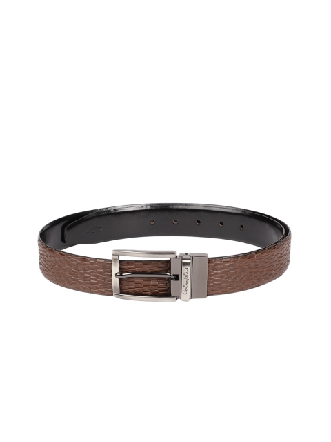 

ColorPlus Men Brown Reversible Animal Textured Leather Belt